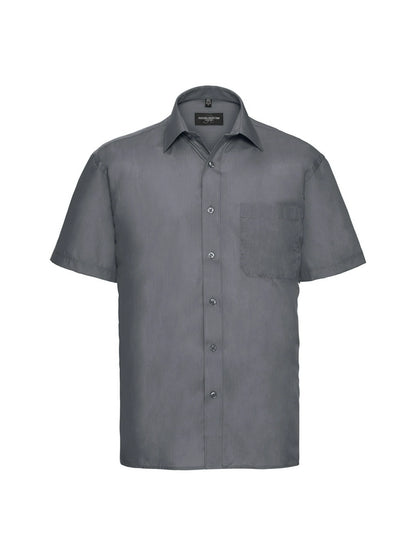 Russell Collection 935M Classic collar Poplin Short Sleeve 110gsm Mens - COOZO
