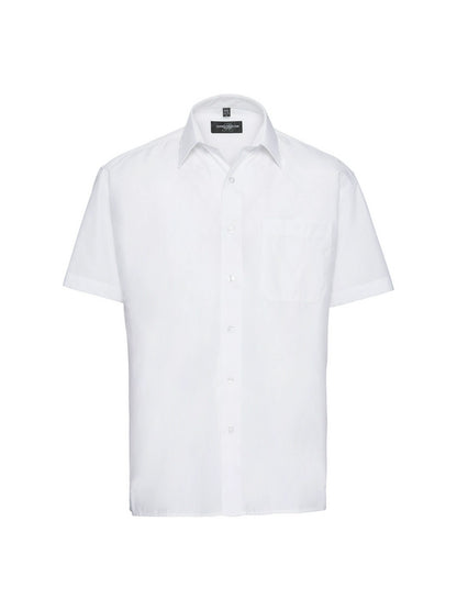 Russell Collection 935M Classic collar Poplin Short Sleeve 110gsm Mens - COOZO