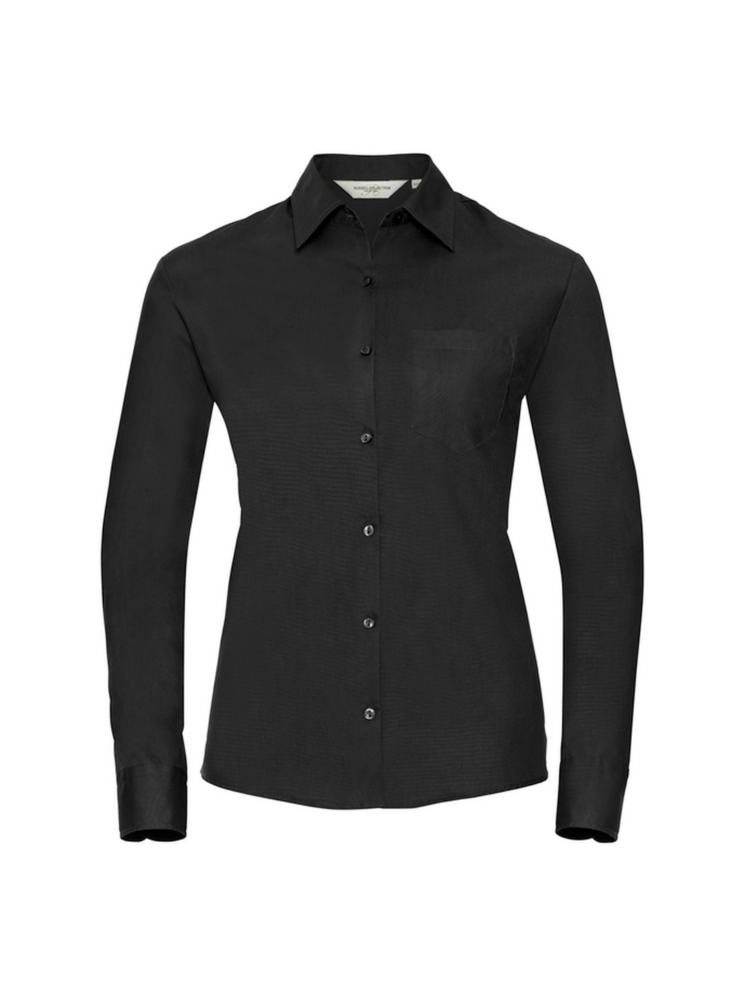 Russell Collection 936F Ladies Long Sleeve Easy Care Cotton Poplin Shirt - COOZO