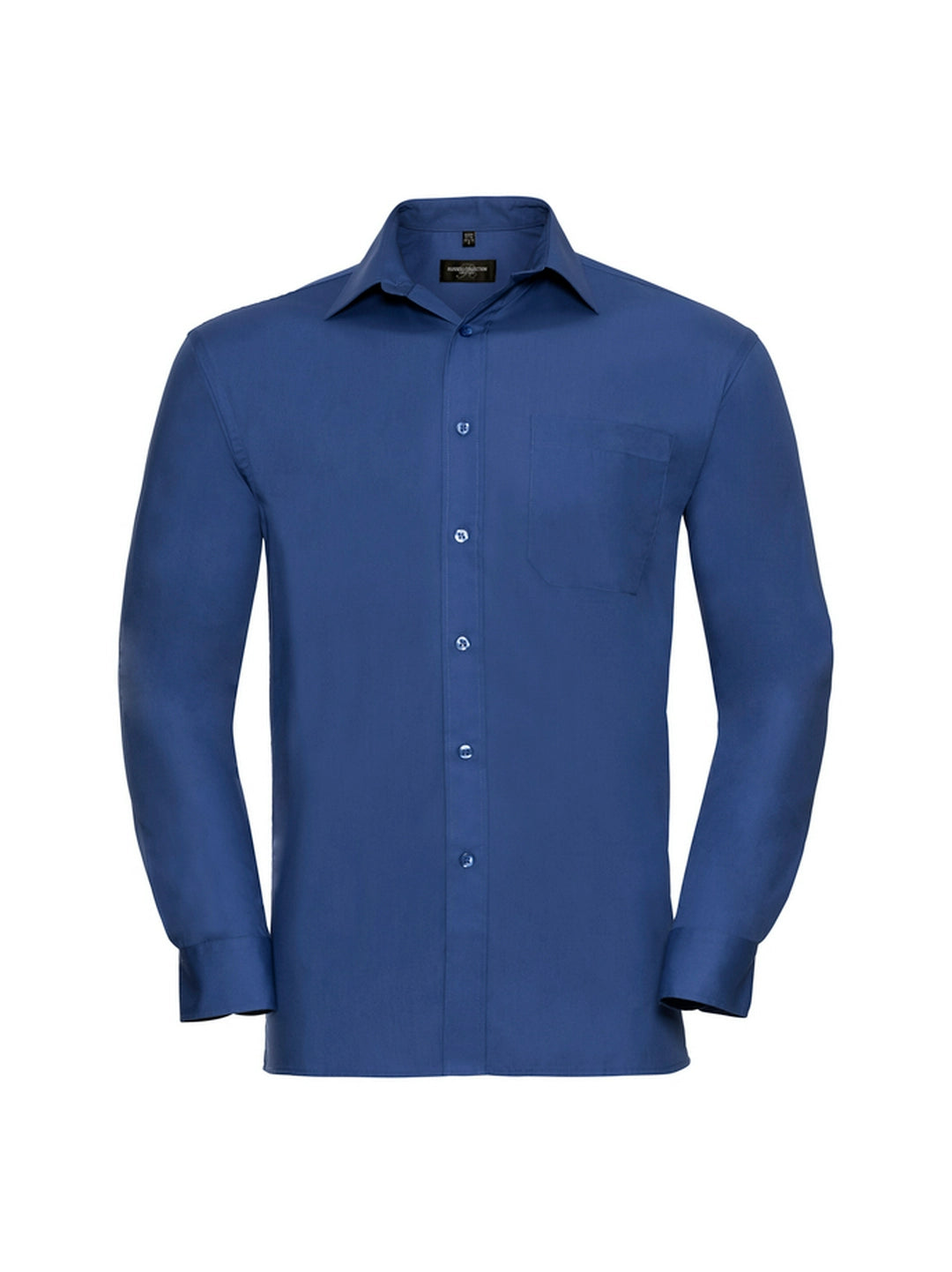 Russell Collection 936M Classic collar Long Sleeve Easy Care Cotton Poplin Shirt - COOZO