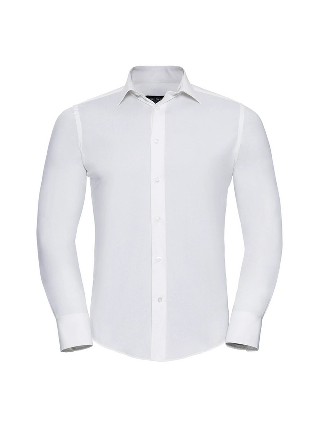 Russell Collection 946M Easy Care Fitted Long Sleeve Poplin Shirt 140gsm Mens - COOZO