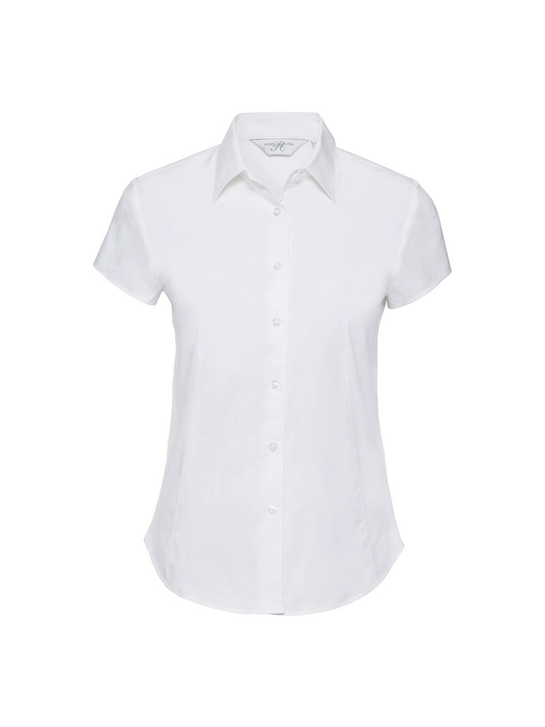 Russell Collection 947F Easy Care Fitted Short Sleeve Poplin Shirt 140gsm Ladies - COOZO