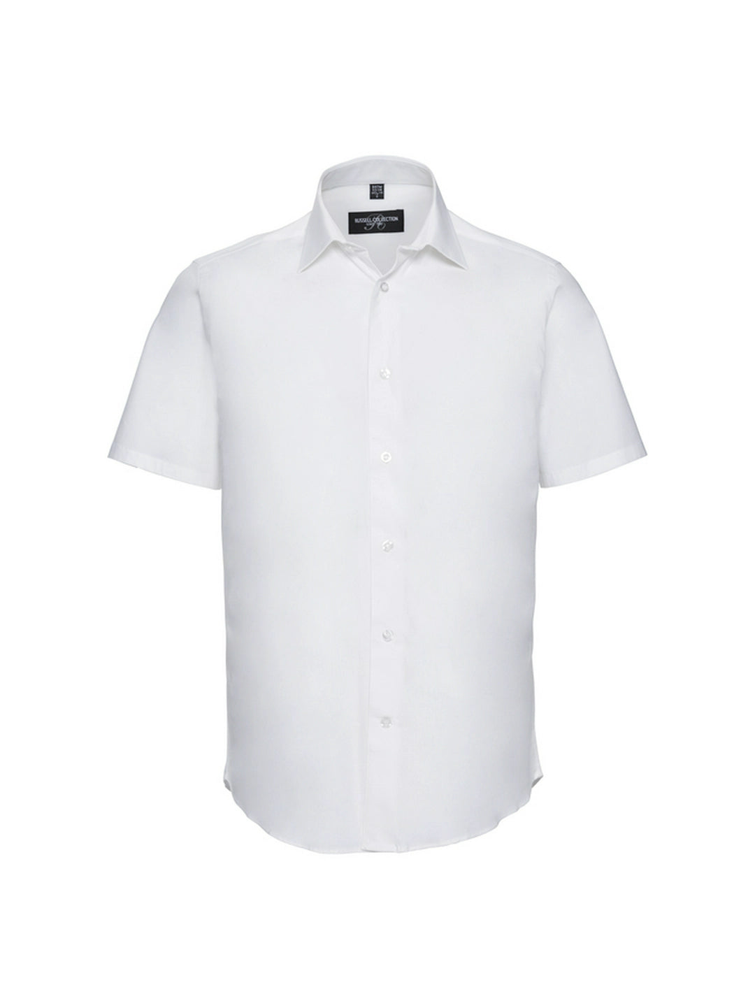 Russell Collection 947M Easy Care Fitted Short Sleeve Poplin Shirt 140gsm Mens - COOZO