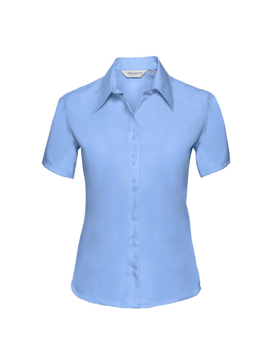 Russell Collection 957F Ladies' Short Sleeve Tailored Ultimate Non-Iron Shirt - COOZO