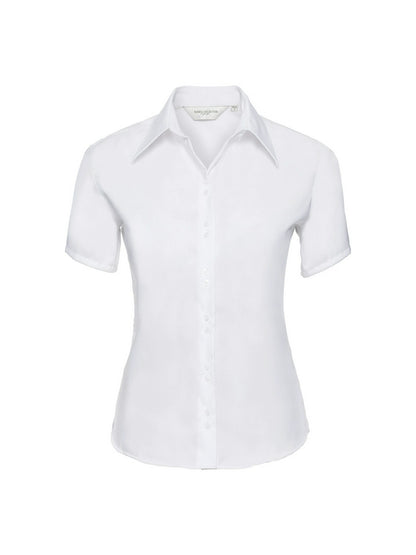 Russell Collection 957F Ladies' Short Sleeve Tailored Ultimate Non-Iron Shirt - COOZO