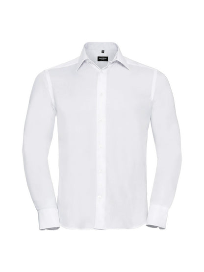 Russell Collection 958M Tailored Ultimate Non Iron Long Sleeve Twill Shirt 120gsm Mens - COOZO