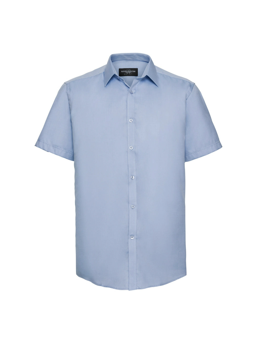 Russell Collection 963M Men's Short Sleeve Tailored Herringbone Shirt - COOZO