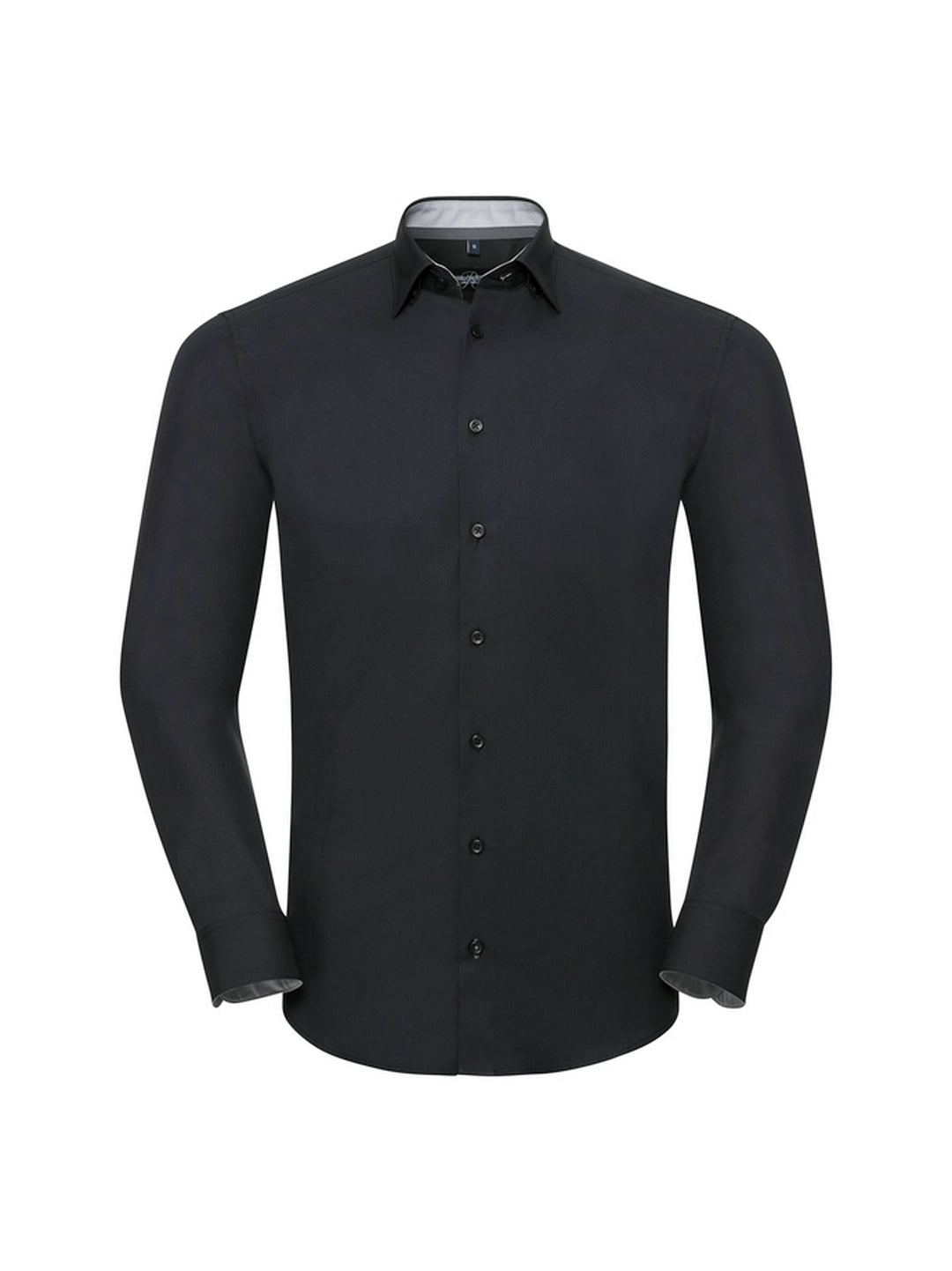 Russell Collection 966M Men's Long Sleeve Tailored Contrast Ultimate Stretch Shirt - COOZO