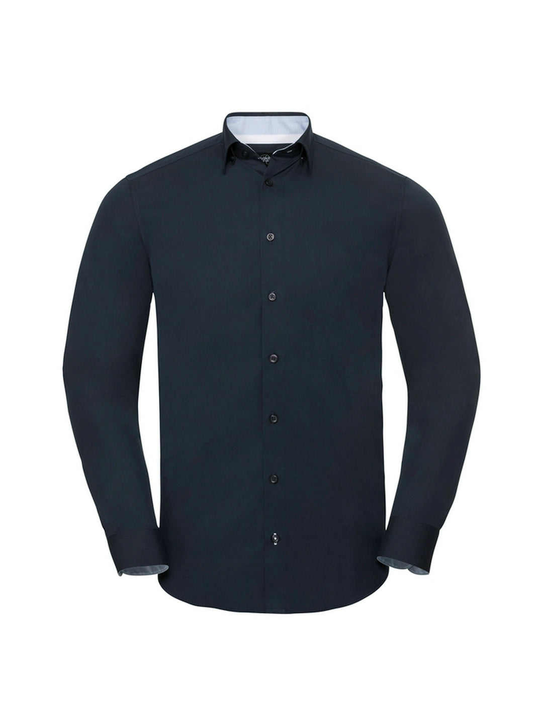 Russell Collection 966M Men's Long Sleeve Tailored Contrast Ultimate Stretch Shirt - COOZO
