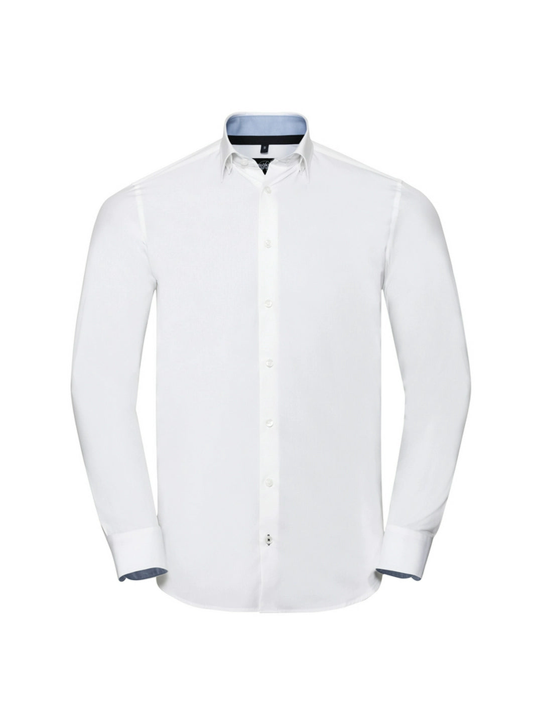 Russell Collection 966M Men's Long Sleeve Tailored Contrast Ultimate Stretch Shirt - COOZO