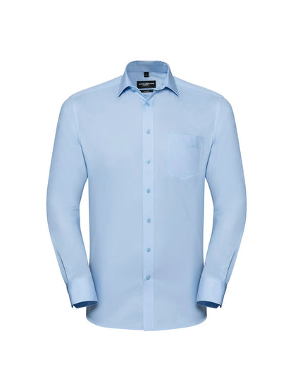Russell Collection 972M Men's Long Sleeve Tailored Coolmax Shirt - COOZO