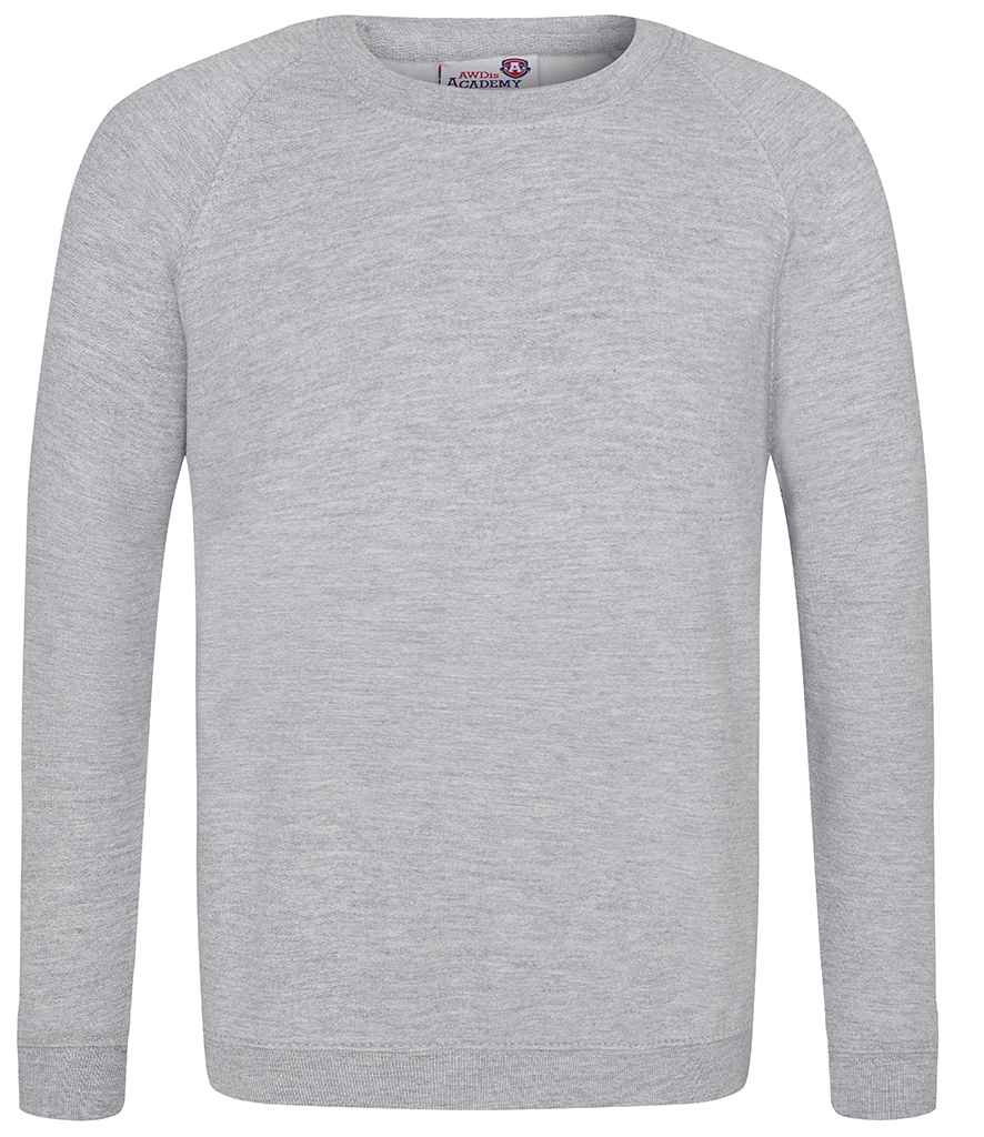 AWDis AC01J AWDis Academy Kids Raglan Sweatshirt - COOZO