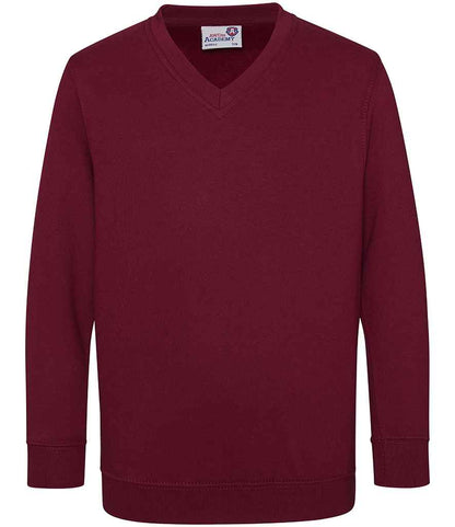 AWDis AC03J AWDis Academy Kids V Neck Sweatshirt - COOZO