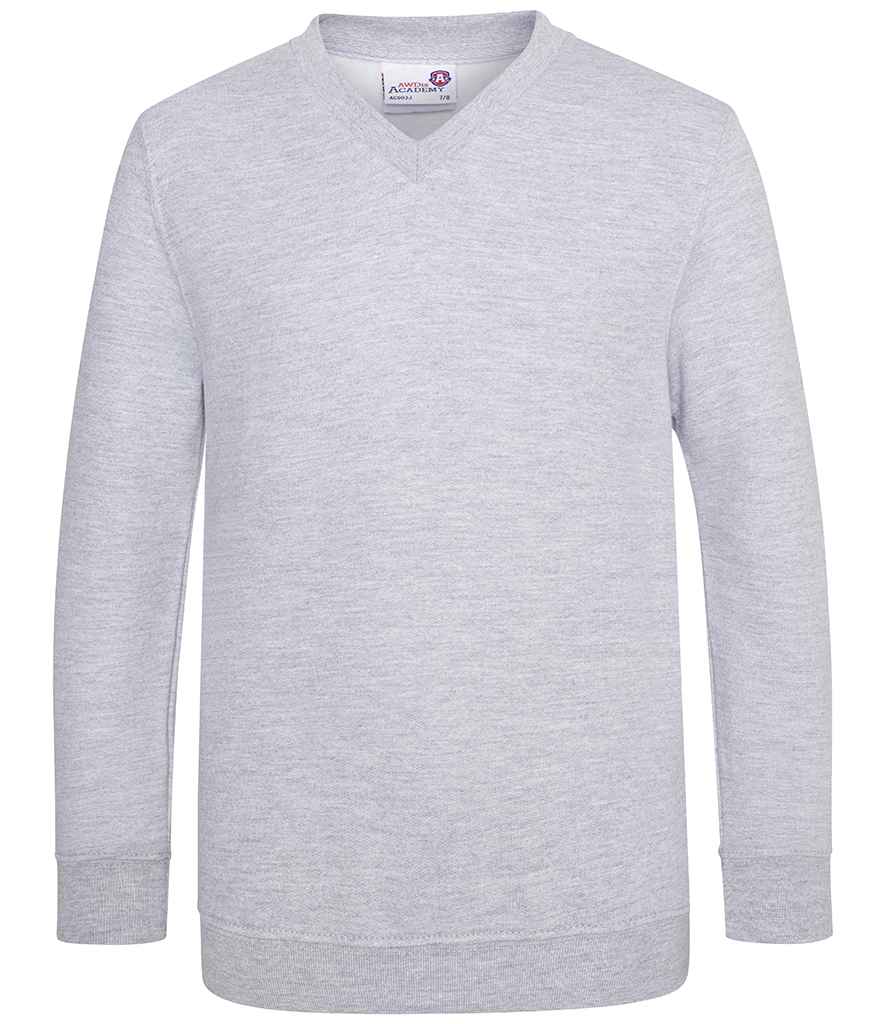 AWDis AC03J AWDis Academy Kids V Neck Sweatshirt - COOZO
