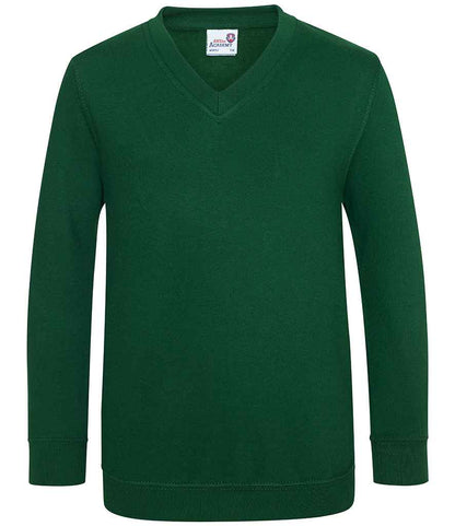 AWDis AC03J AWDis Academy Kids V Neck Sweatshirt - COOZO