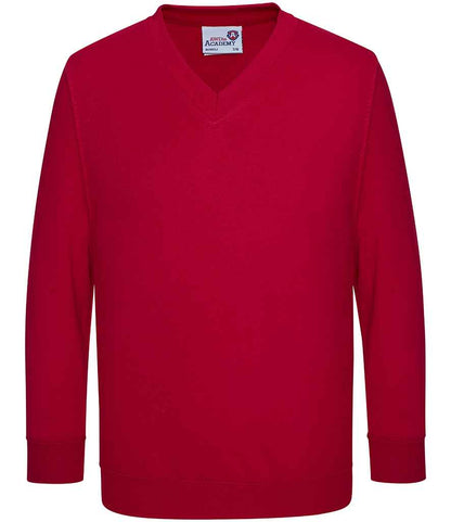 AWDis AC03J AWDis Academy Kids V Neck Sweatshirt - COOZO