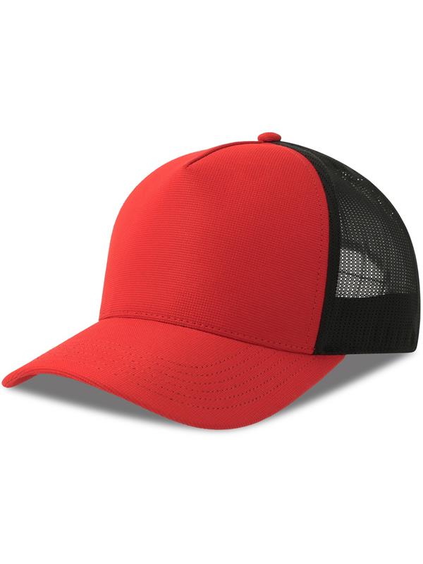 Atlantis ACDEMC Dempo 5 Panel Unstructured Mid Profile Mid Visor Textured Stretch Recycled Trucker Cap