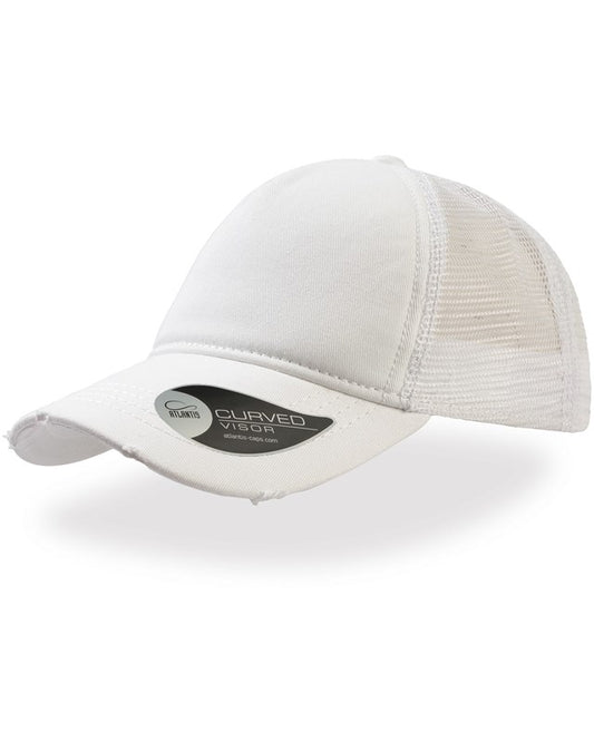 Atlantis ACRADS Rapper Destroyed 5 Panel Weathered Trucker Cap - COOZO