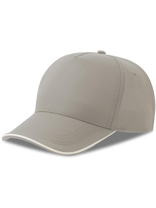 Atlantis ACRCFP Recy Five Piping 5 Panel Structured Mid Profile Curved Visor Recycled Cap