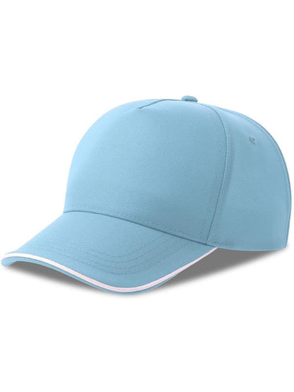 Atlantis ACRCFP Recy Five Piping 5 Panel Structured Mid Profile Curved Visor Recycled Cap