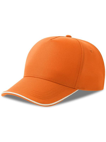 Atlantis ACRCFP Recy Five Piping 5 Panel Structured Mid Profile Curved Visor Recycled Cap