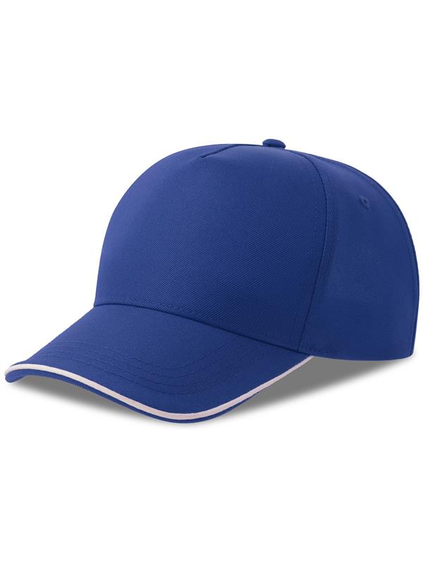 Atlantis ACRCFP Recy Five Piping 5 Panel Structured Mid Profile Curved Visor Recycled Cap