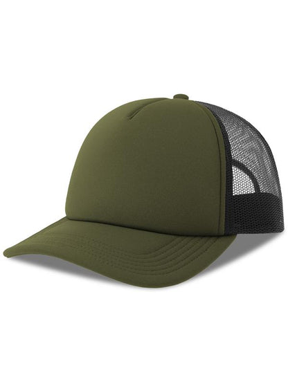 Atlantis ACRPPR Rapper S 5 Panel Structured Foam Mid Profile Curved Visor Recycled Trucker Cap