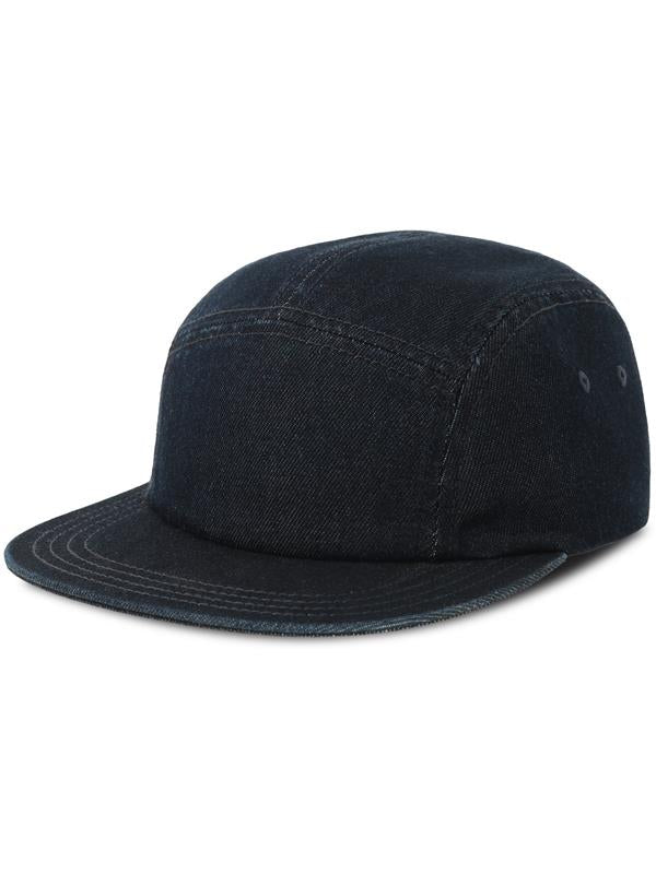 Atlantis ACRUBY Ruby 5 Panel Unstructured Low Profile Flat Visor Denim Recycled Camper Cap