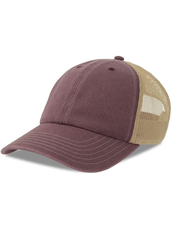 Atlantis ACTEON Teon 6 Panel Unstructured Low Profile Mid Visor Pigment Dyed Recycled Trucker Cap