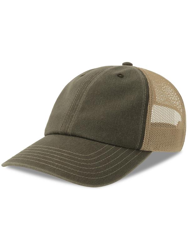 Atlantis ACTEON Teon 6 Panel Unstructured Low Profile Mid Visor Pigment Dyed Recycled Trucker Cap