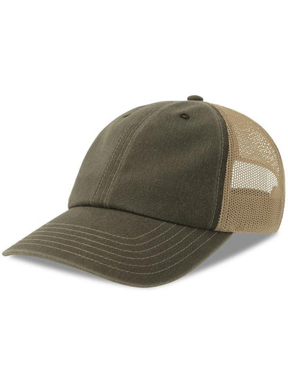 Atlantis ACTEON Teon 6 Panel Unstructured Low Profile Mid Visor Pigment Dyed Recycled Trucker Cap