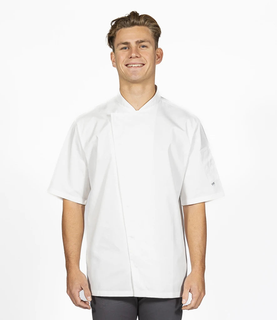 Dennys DD85ADC Short Sleeve Asymmetric Chef's Jacket