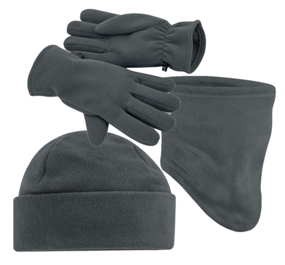 COOZO Recycled Fleece Beanie Scarf Snood Gloves Winter Accessory Sets - COOZO