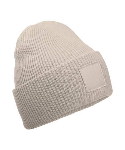 Beechfield B336R Deep-cuffed tonal patch beanie - COOZO