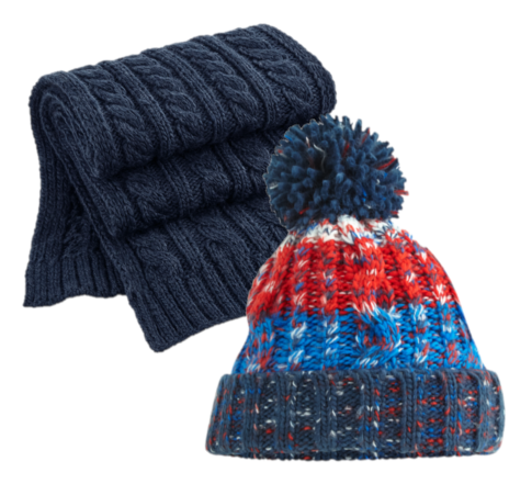 COOZO Multicolour Beanie and Scarf Winter Accessory Gift Sets - COOZO