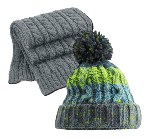 COOZO Multicolour Beanie and Scarf Winter Accessory Gift Sets - COOZO