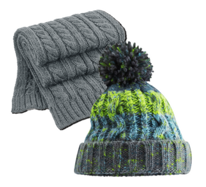 COOZO Multicolour Beanie and Scarf Winter Accessory Gift Sets - COOZO