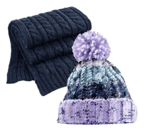 COOZO Multicolour Beanie and Scarf Winter Accessory Gift Sets - COOZO