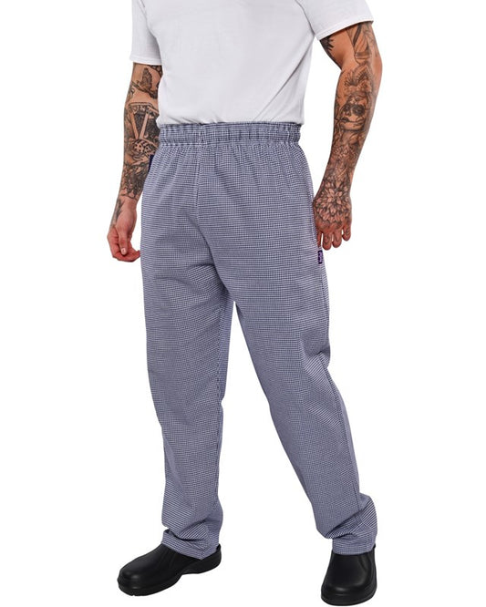 BonChef B704 Check Baggy Chef Trouser 240gsm - COOZO
