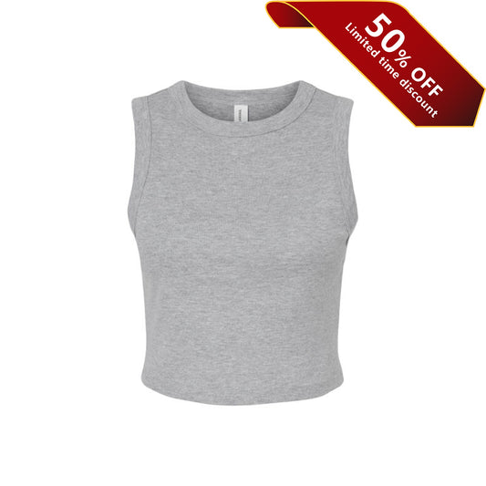 Bella+Canvas BE1013 Women's Micro Rib Muscle Crop Tank