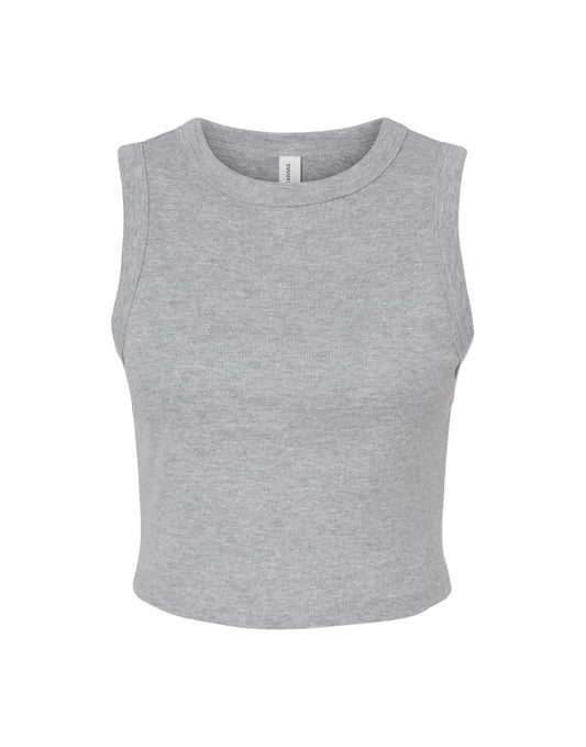 Bella+Canvas BE1013 Women's Micro Rib Muscle Crop Tank - COOZO