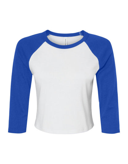 Bella+Canvas BE1200 Women's Micro Rib 3/4 Raglan Tee - COOZO
