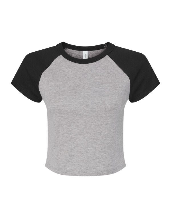 Bella+Canvas BE1201 Women's Micro Rib Raglan Baby Tee - COOZO