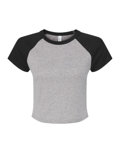 Bella+Canvas BE1201 Women's Micro Rib Raglan Baby Tee - COOZO