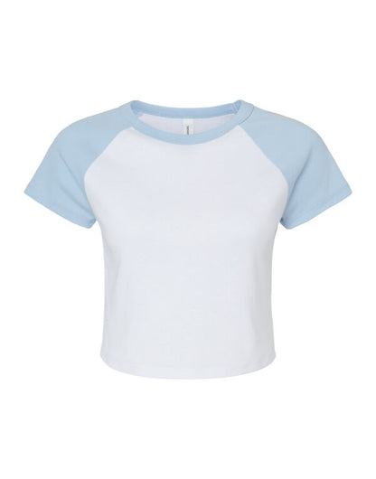 Bella+Canvas BE1201 Women's Micro Rib Raglan Baby Tee - COOZO
