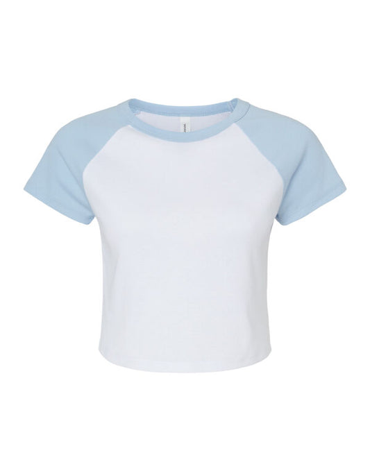 Bella+Canvas BE1201 Women's Micro Rib Raglan Baby Tee - COOZO