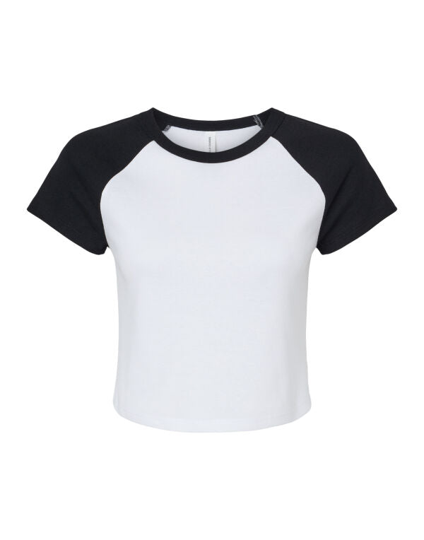 Bella+Canvas BE1201 Women's Micro Rib Raglan Baby Tee - COOZO