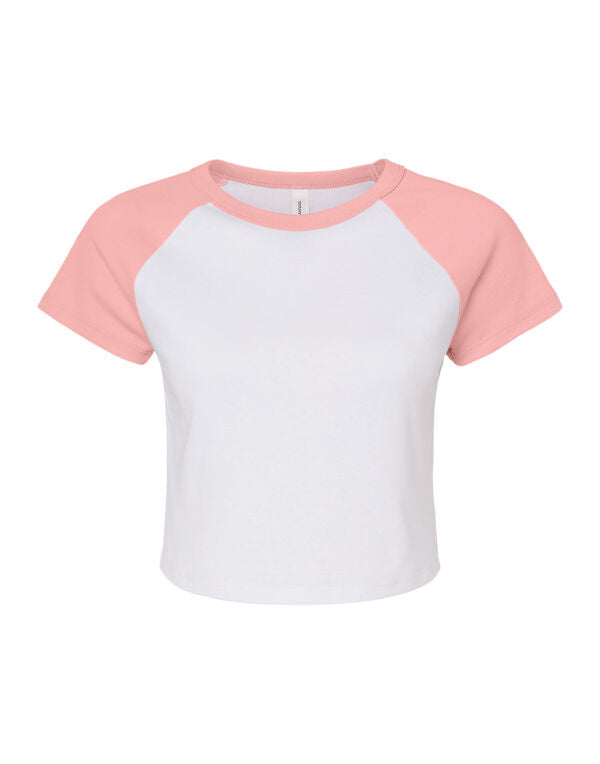 Bella+Canvas BE1201 Women's Micro Rib Raglan Baby Tee - COOZO
