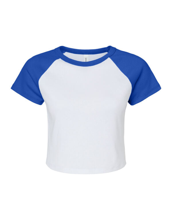 Bella+Canvas BE1201 Women's Micro Rib Raglan Baby Tee - COOZO
