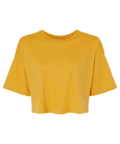 Bella+Canvas BE6482 Women¡¯s Jersey crop tee oversized sleeves 100% Airlume cotton - COOZO